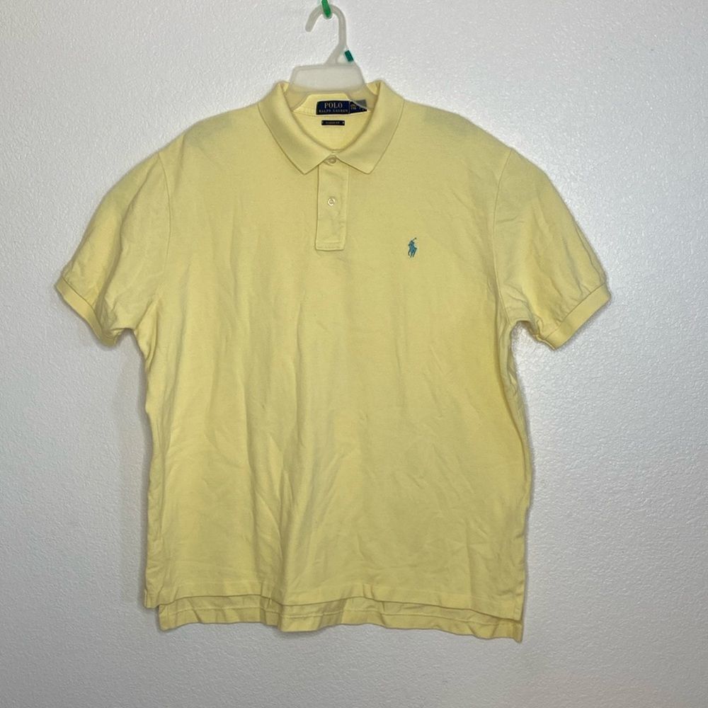 POLO Ralph Lauren Men’s Yellow Polo Shirt Size XXL in excellent used condition.